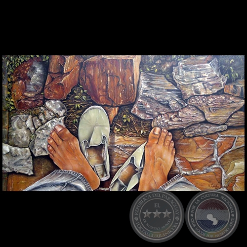 Descanso en mi jardín - Pintura al óleo - Obra de Vicente González Delgado